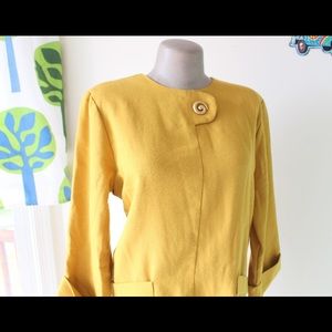 Retro Yellow Shift Dress